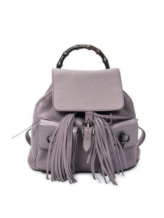 Gucci Bamboo Backpack Tassel Purple Calfskin Leather main image 10